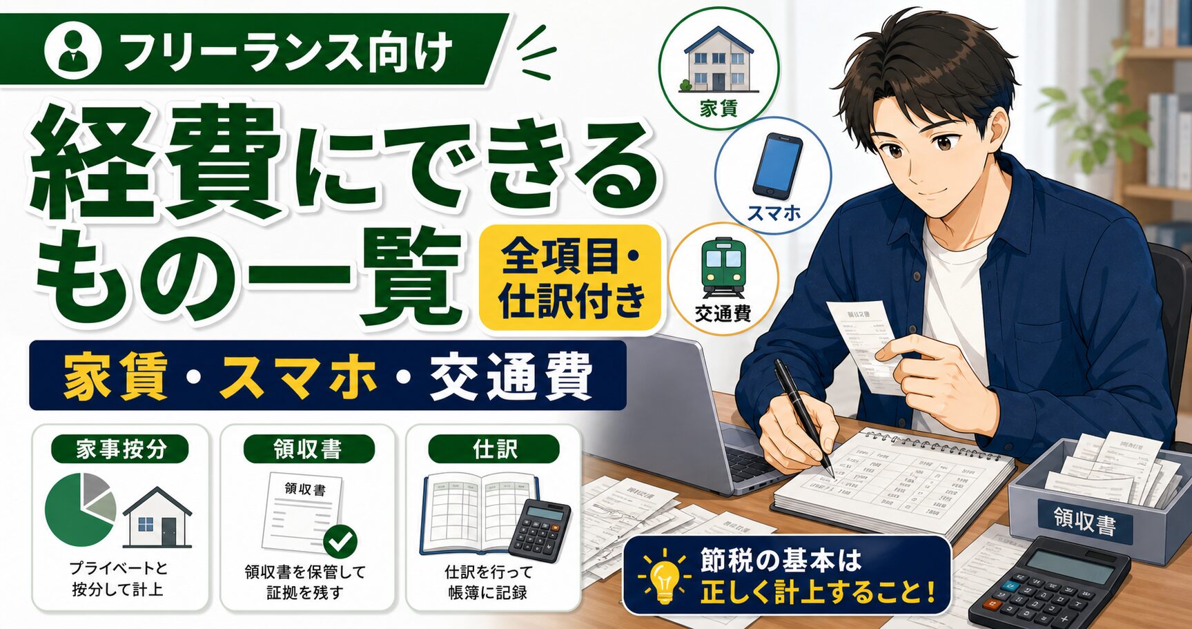 フリーランスの経費一覧【全項目・仕訳付き】